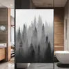 Window Stickers Privacy Windows Film Decorative Forest Stained Glass No Glue Static Cling Frosted TintWindowWindow
