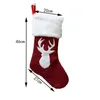 46 cm bas de noël chaussettes suspendues noël rustique personnalisé bas noël flocon de neige décorations fête de famille