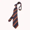 Linbaiway 8cm polyesterhalsband för män mager blå röd slips randig smal gravata företag kvinnlig cravat anpassad logotyp