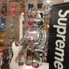 Neuer Bearbrick1000% Penguin QQ Gold und Silber, rote Lippen, Valentinstag, begrenztes gemeinsames Geschenk, Baustein, gewalttätiger Bär online, rotes Trendornament, handgefertigt, 70 cm