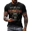 Retro 3D geprinte zomerheren t -shirts mode casual ronde nek comfortabel camiseta oversized ademende vintage stijl 220607