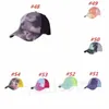 ポニーテール帽子の女性刺繍洗浄メッシュ野球帽子54スタイルヒョウバン乱雑なパンタイダイトラッカーハット300PCS T2I52065