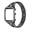 Para Apple Watch Series 7 6 5 4 SE Luxury Crystal Diamond Protective Case Band Strap Capa Iwatch 44mm 45mm