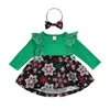 Vestidos de menina 0-18m Born Baby Girl Girl Christmas Roma