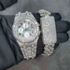 Diamond Watch Factory Custom Hop Biżuteria luksusowy styl pełny mrożony bling moissanite męs