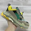 Moda Triple-S Dad Buty Platforma Casual Sneaker Beige zielony żółty biały fluo różowy wzrost Pastel Wzrost gruby mężczyźni designerskie buty