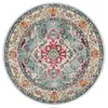 Retro Bohemian Round Carpet Hand Woven Cotton Linen Rug Bedside Geometric Floor Mat Living Room Home Decor 220401