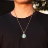 Hip Hop Necklace Jewelry Chalcedony Maitreya Pendant High Quality Iced Out Buddha Gold Plated Necklaces