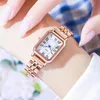 Zegarek na rękę srebrną stal ze stali nierdzewnej zegarek luksusowe 2022 Wodoodporne kobiety kwarcowe zegarki wysokiej jakości clockwrist331u