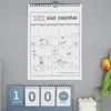 Väggdisken Flipping Calendar Planner Vertikal Månadsspiral Inomhus Ornament För Lärarklassrum W220330