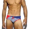 Mens Sexiga bikini -pad badkläder män randiga bad trunks strand shorts baddräkter simning stam kort gay manlig strandkläder 220505