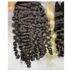 Wikkel rond paardenstaart Hair Extensions Curly Afro Kinky Birmese krullende menselijke rauwe maagd 120G