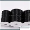 Componentes de hallazgos de joyería de alambre de cordón 10m/lote Dia 0.5 mm-2 mm Algodón negro de algodón de algodón Strap Cabecillo de collar para hacer suministros completos