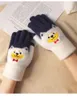 Fem fingrar handskar bär vinterkvinnor värme söt plus förtjockning cykling stickad körning pekskärm vantar för mobiltelefon surfplatta padfive