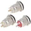 Schakel 12 mm metalen drukknop platte kopring Symbool 3v Zelf-reset Momentary/vergrendeling Hoederdichte auto Auto Eng DropSwitch