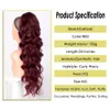 6 Färg 24 "Lång DString Ponytail Wig Curly Clip Hair Extension