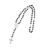 Party Favor 4 Färger sublimering Halsband Värmeöverföring Pendant Rosary Bead Halsband Kors Jesus Metal Pendants SN6569