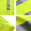 Cześć Vis Long Sleeve T Shirt Hi Vis Work Inflective Bezpieczeństwo T-shirt z długim rękawem EN20471 Klasa3 T220808