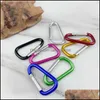 Key Rings Jewelry D-Shaped Carabiner Aluminum Clip Hook For Cam Hiking Colorf Outdoor Carabiners Hooks Keychains Holde Dhraj