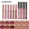 6+6 12Pcs Lip Liner Gloss Set Velvet Matte Lips Tint Nude Waterproof Long Lasting Lip Pencil Smooth Women Sexy Beauty Cosmetic