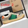 Nya plattformskor Män fitness Casual Shoes Women's Travel Leather Lace-Up Sneakers Cowhide Fashion Letter Sträng kvinnors skor Platta sneakers