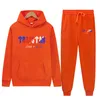 Mens Trapstar T Shirt Trailtsits Mektup Baskılı Hoodies Spor Giyim Erkek Kış Giysileri Sıcak İki Parça Set Gevşek Sweatshirt Jogging Pantolon 17 Renk Asya Boyutu S-3XL