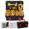 Toupie Beyblades Bleyblade Battle Burst Set Gold Version with Grip Launcher in Storage Box Toys for Children 220505