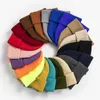 20 couleurs coréenne laine acrylique tricoté casquettes femmes hommes Skullcap automne hiver élastique Skullies bonnets casquette en gros 220816