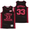 Movie High School Lower Merion 33 Bryant Basketball Jersey College Team Color Black Blue Blanc rouge All Centred University Hiphop pour les fans de sport Top Quality en vente