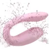 U forme sucer vibrateur pliable couple partager clitoris vagin stimulateur érotique g-spot sexy jouets pour