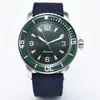 Montre automatique Vintage pour hommes, 45mm, bracelet en toile lumineux Super vert, boîte en acier inoxydable, montre-bracelet mécanique