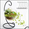 Vazen Home Decor Garden LL Micro Landschap Ecologische fles IJzeren Frame zonder geannuleerde ijzers Hangende plantenbloemstand Dhr7s