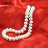 Correntes de 9 a 10 mm de colar de pérolas de água doce natural para mulheres 925 colares de gargantilha de prata esterlina jóias Godl22