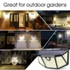 Solar Wall Lights 310 LED 270 ﾰ Wijdhoek Outdoor IP65 Waterdichte zonnelampen met bewegingssensor