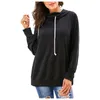 Blouzen voor vrouwen shirts dames gebreide vrouwen winter kerstmis lange mouwen trekstring hoodie solide gemonteerde witte button down shirtwomen's vrouwen