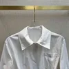 캐주얼 드레스 2022 P 홈 스프링 및 가을 신제품 세련된 대비 스티치 셔츠 지퍼 클래식 팬더 컬러 매칭