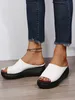 Zapatillas de suela de cuero para mujer de verano, zuecos sexis de tacón alto, plataforma negra con punta abierta, sandalias sin cordones Emal, zapatos 220608