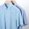 Men's Casual Shirts Men's Shirt High-quality Top Grade Business Printing Cool Soft End Slim Fit Korean 100%Cotton Summer Short Sleeve La