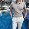 Мужские футболки Simple Slim Fit с коротким рукавом повседневная деловая футболка Homme 5colorsbritish Summer Lets