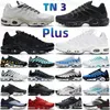 Chaussures de course TN Plus 3 Femmes Hommes Terras cape Triple Blanc Noir Barely Volt Hyper Sky Blue Fury Jade Laser Loup Gris Hommes Baskets Sports de Plein Air Baskets 36-46