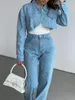 Jeansjacka kvinnor beskuren denimjacka kvinnor vintage sexig streetwear kort jeans kappa kvinnliga toppar veste printemps femme 220803