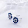 Stud Eye Pendientes Oorbellen Brincos Authentische Tibet Silber Böse Ohrringe Nazar Boncuk Für Frauen Mode SchmuckStud Effi22