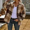 Women's Jackets WEIRDO Autumn Thicken Long Plaid Jacket Women Checkered Winter Coat Overshirt Shirt Ladies Casual 2022