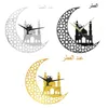 Настенные часы Исламская каллиграфия часов минималистские современные мусульманские кварцевые тихое висящее для гостиной Eid Ramadanwall Clockswall