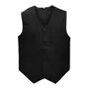 Men's Vests Waiter Service Uniform Button Vest Sleeveless Work Wear Solid Colors For Supermarket Clerk & Volunteer Men And Women Phin22