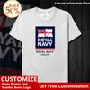 Inglaterra Marina camiseta personalizada Jersey Fans DIY Nombre Número camiseta High Street Fashion Hip Hop suelta camiseta casual 220609