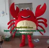 Costume de poupée de mascotte Nouveau costume de mascotte de crabe rouge bleu vert personnalisé unisexe Cartoon Anime personnalisé mascarade cadeau de Noël taille adulte 243