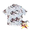 2022ss Rhude Shirt Hommes Femmes Qualité Hawaii Casual Shark Injection Directe T-shirt Tees