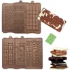 6 Stück/Set Waffel-Schokoladenformen, verschiedene ganzseitige Waffeln, handgefertigte Größe, Chip, DIY, Eiswürfel, Buchstaben, Zahlen, Form 220509