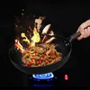 Chinees 32 cm handgemaakt ijzeren non-stick non-coating wok keuken kookgerei pan 220423